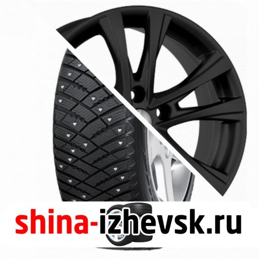Колесо в сборе Goodyear Ultra Grip Ice Arctic SUV 225/65 R17 T 102 + СКАД KL-270 Toyota RAV4 7xR17 5×114.3 ET39 DIA60.1 Черный матовый в Ижевске